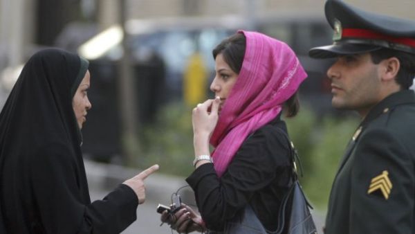 Iran argues that its ban on women attending sporting events in the same stadiums as men is necessary to protect them from rude language that might emanate from the stands. One would wonder why they don't ban the men instead?   (AFP/File)