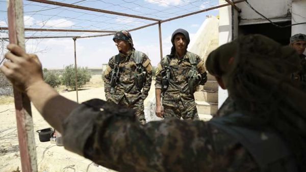 The attack on Manbij is being led by the Arab component of the Syrian Democratic Forces and Kurdish forces. (AFP/Delil Souleiman)