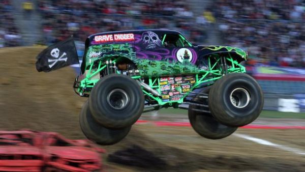 A monster truck photographed in mid-air. (AFP/File)