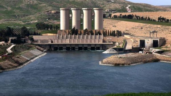A picture taken in March this year, shows the Mosul Dam on the Tigris River. (AFP/Safin Hamed)