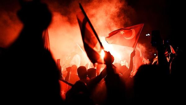 Pro-Erdogan supporters gather at Taksim square in Istanbul to support the government on July 16. (AFP/File)