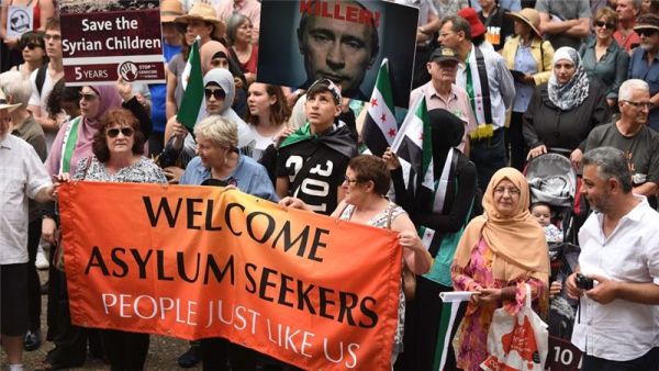 rotesters said the government and Australian Prime Minister Malcolm Turnbull should close the Pacific detention centres. (AFP/File)
