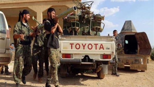Members of the Syrian Democratic Forces (SDF) in Manbij. (AFP/File)