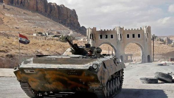 A Russian made Syrian army armoured personnel carrier (APC). (AFP/File)