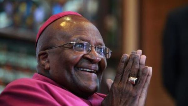 Nobel Peace Laureate Archbishop Desmond Tutu during a press conference in Cape Town on April 23rd. (AFP/File)