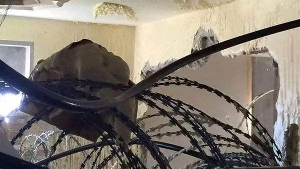 The interior walls of the Skafi home. (Social media)
