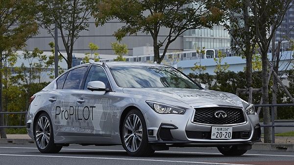 Nissan Motor Corp. tested the next-generation ProPILOT technology on a modified INFINITI Q50 sports sedan. Nissan Motor Corp. tested the next-generation ProPILOT technology on a modified INFINITI Q50 sports sedan.