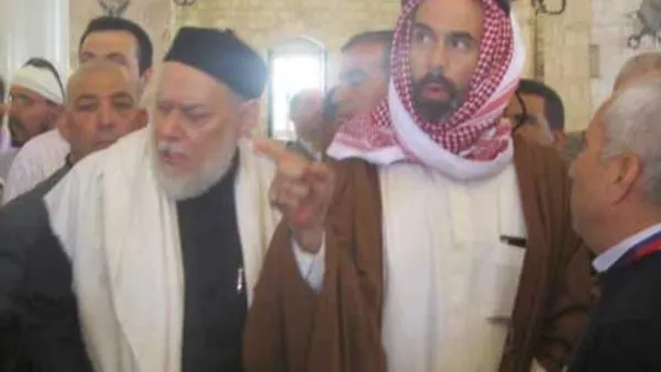 المفتي خلال زيارته الاقصى