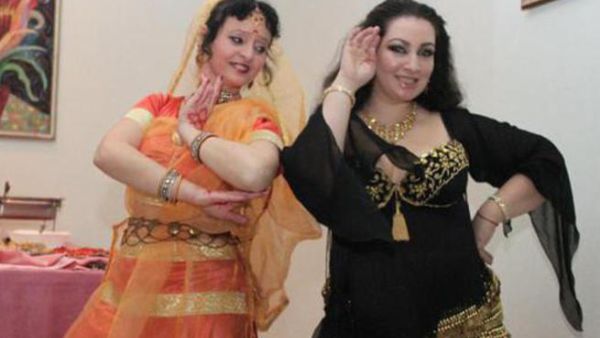 Bulgarian belly-dancers performing to raise funds for Syrian refugees