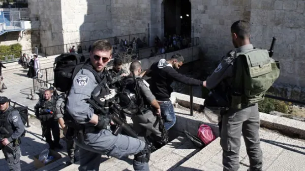 جنود من قوات الاحتلال على مداخل البلدة القديمة في القدس 