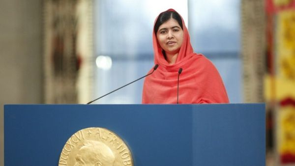 Malala Yousafzai at the Nobel Peace Prize laureate ceremony. (AFP/File)