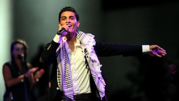 Mohammed Assaf, the Palestinian winner of the second season of Arab Idol. (AFP/Abbas Momani)