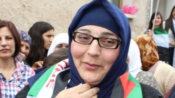 Lina al-Jarbouni after being released from prison. (Twitter)