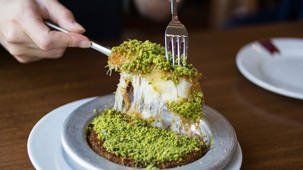 When someone graduates, buys a car, or even wants to reconcile with another after an argument, knafeh is delivered as a symbol to celebrate and anticipate good times. (shutterstock)