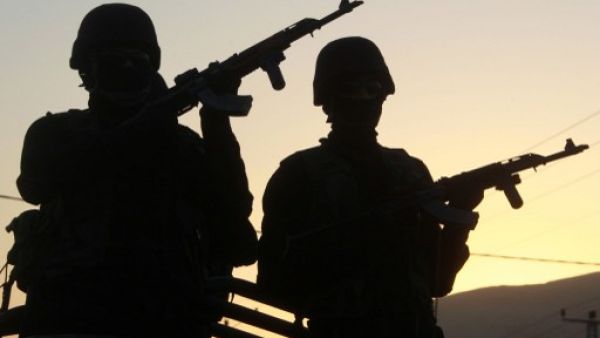 Palestinian security forces are seen on patrol in the West Bank city of Nablus. (AFP/File)