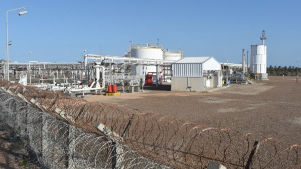 The Chergui gas field in Kerkeenah, operated by the UK-based Petrofac. (AFP/Fethi Belaid)