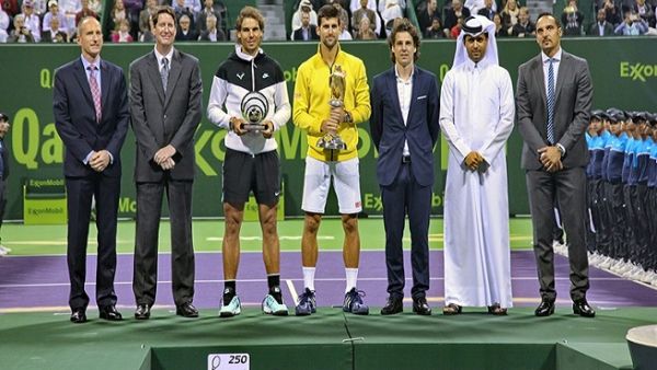 The trophy was awarded during a ceremony held at the Khalifa International Tennis and Squash Complex. 
