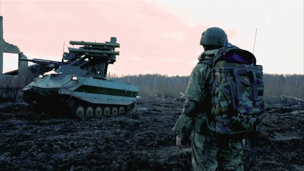 The Uran-9 tank, via (Youtube)