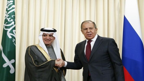 وزير الخارجية الروسي لافروف ونظيره السعودي عادل الجبير