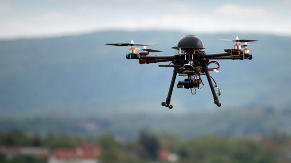 Flying drone with camera on the sky (Shutterstock/File Photo)