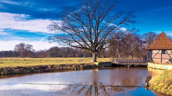 بحيرة في هولندا. 