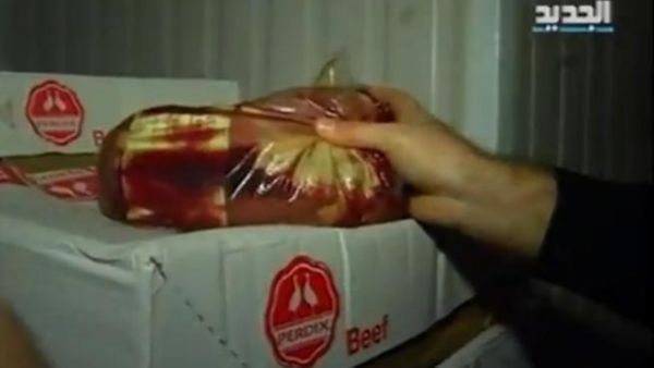 Footage from the Lebanese Warehouse, showing the decaying meats.