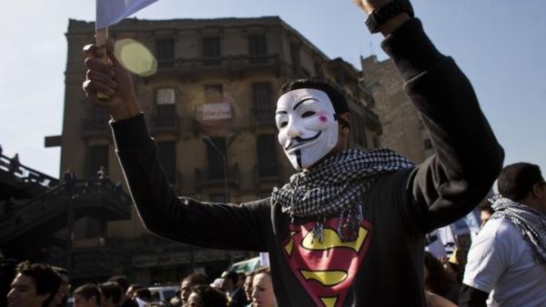 With their 'V for Vendetta' masks, these anti-establishments movements are growing all over the Middle East.