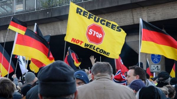 Anti-refugee, anti-immigration movement demonstrates against refugees coming to Germany which has, to date, been the most welcoming of EU states to asylum seekers. (AFP/File) 