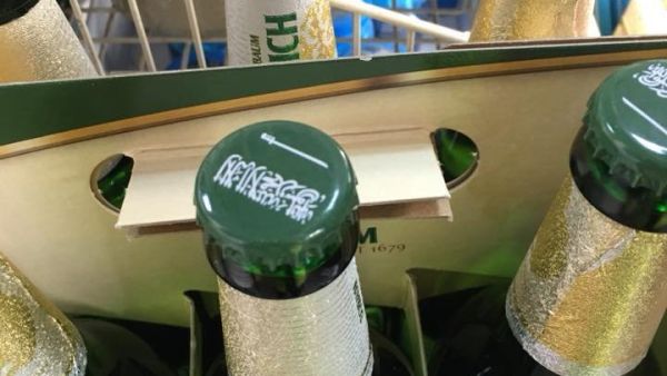 German company, Eichbaum, has inappropriately used the Saudi flag with Islamic creed on beer bottle caps. (Twitter)