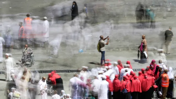 On the third day of the annual Hajj pilgrimage shows pilgrims leaving after throwing the final pebbles in the symbolic "stoning of the devil" ritual, in Saudi Arabia's holy city of Mecca. 

KARIM SAHIB / AFP