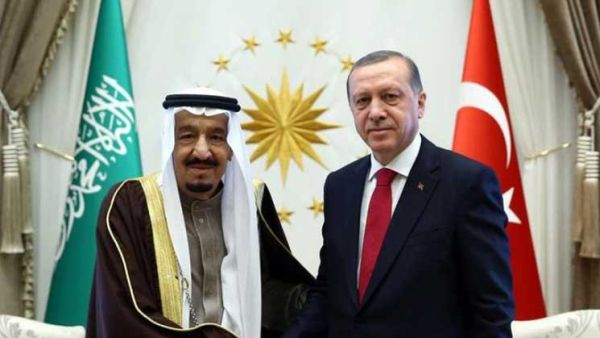الرئيس التركي رجب طيب أردوغان والعاهل السعودي الملك سلمان بن عبد العزيز
