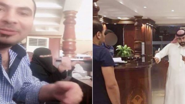 ظهر المصري وزميلته السعودية وهما يتناولان الإفطار ويلوحان إلى الكاميرا