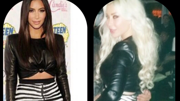 Nourhanne sporting the same outfit as Kim Kardashian. (Image: Al Jaras Magazine)