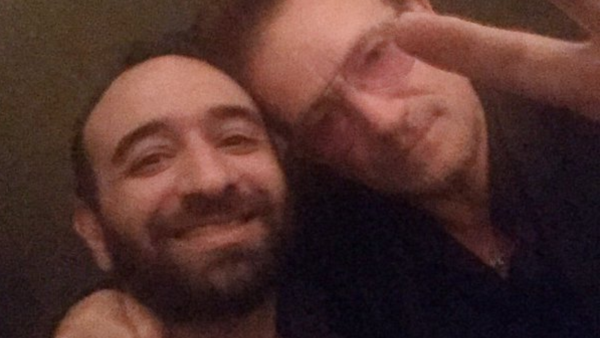 On Saturday, Egyptian filmmaker Amr Salama released a selfie taken with rockstar Bono from U2. (Twitter)