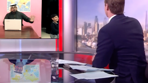 UAE based comedy pioneers Dubomedy have made an 'Arab dad' version of the viral BBC interview video.(YouTube)