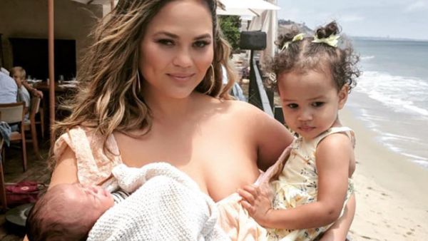 She welcomed son Miles in May (Source: chrissyteigen/ Instagram )