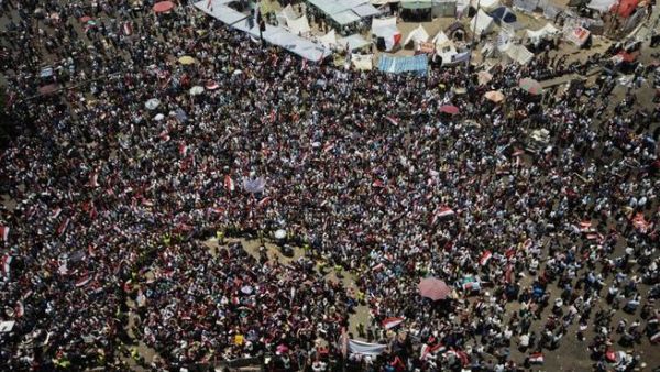 Thousands gather in the iconic Tahrir Square on June 30 (AFP)
