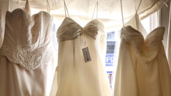 The form that fills these elaborate dresses must be suitably made-up to match the dress; hence the big trade of wedding make-up.