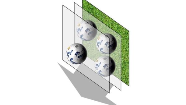 Illustration in 3-D of the dynamic stereoscopic stimulus: the target objects are constantly moving towards the observer. (Photo: Institut für Medizinische Psychologie)