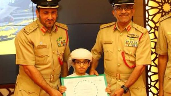 The police team came to our home to train my son in different sports. (Photo: Dubai Police)