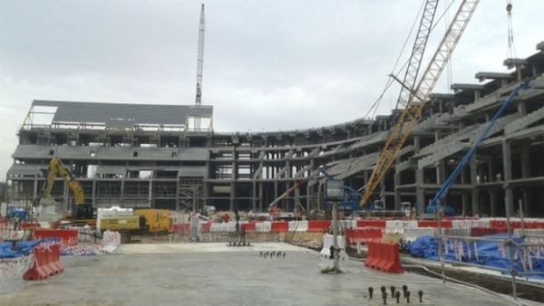 A view of the under construction Al Bayt Stadium. (Photo: Gulf News)