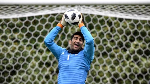 Iranian goalkeeper Alireza Beiranvand