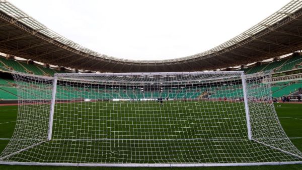 In this file photo taken on February 27, 2018, shows Iraqi national football team players taking part in a traning session at the Basra Stadium, in the southern Iraqi city, a day ahead of Iraq's friendly match with Saudi Arabia.
HAIDAR MOHAMMED ALI / AFP