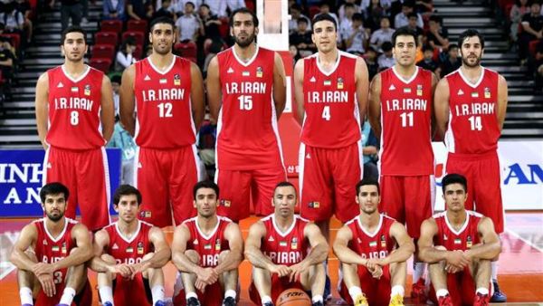 The national Iranian men’s basketball team (Photo: presstv.ir)