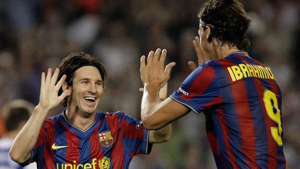 صورة أرشيفية لإبراهيموفيتش وميسي