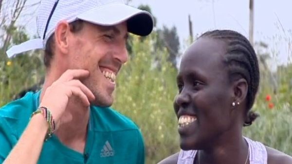 Lonah Chemtai and her husband, Dan Salpeter (source: Channel 10 Israel)