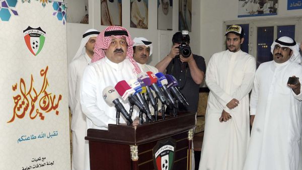The new elected chairman of Kuwait Football Association Sheikh Ahmad Yusuf Al-Sabah (Photo: KUNA)