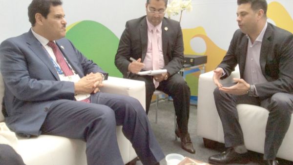  Sheikh Salman Al-Humoud Al-Sabah meets Brazil's Sports Minister Leonardo Picciani (Photo: KUNA)