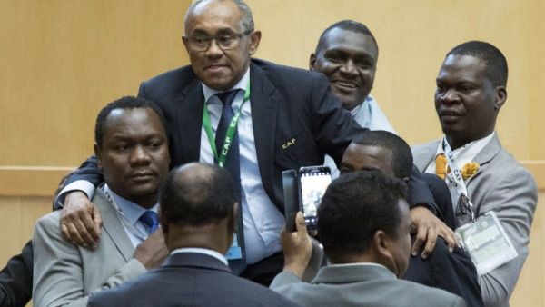 Newly elected Confederation of African Football President Ahmad of Madagascar