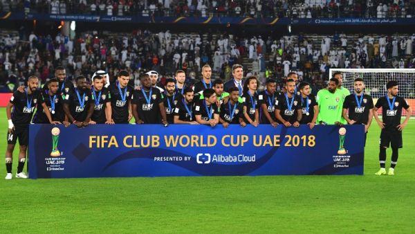 Runner up Abu Dhabi's Al Ain players look at the trophy ceremony after losing the FIFA Club World Cup final football match Spain's Real Madrid vs Abu Dhabi's Al Ain at the Zayed Sports City Stadium in Abu Dhabi, the capital of the United Arab Emirates, on December 22, 2018.
Giuseppe CACACE / AFP Runner up Abu Dhabi's Al Ain players look at the trophy ceremony after losing the FIFA Club World Cup final football match Spain's Real Madrid vs Abu Dhabi's Al Ain at the Zayed Sports City Stadium in Abu Dhabi, the capital of the United Arab Emirates, on December 22, 2018.
Giuseppe CACACE / AFP